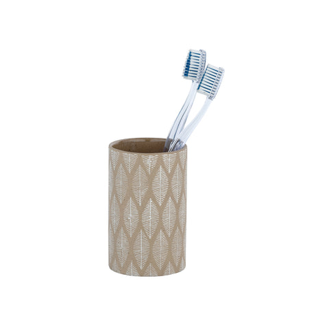Tupian Ceramic Toothbrush Holder Beige