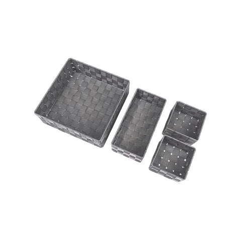 Set of 4 Adria universal organizer containers, gray