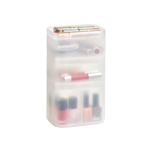 Transparent Cosmetic Case with 2 Compartments