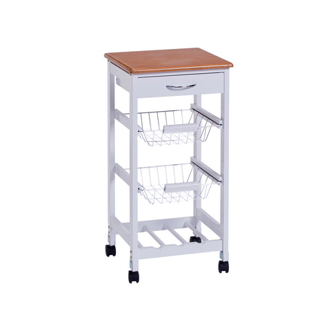 White 3-tier kitchen trolley