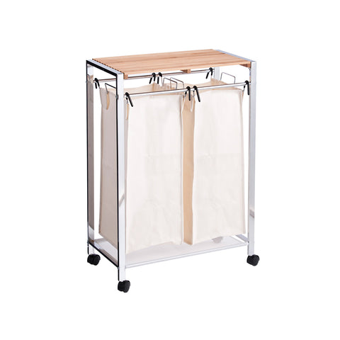 Bamboo Laundry Trolley