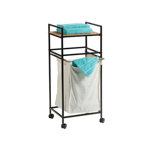 Black Bamboo Laundry Trolley