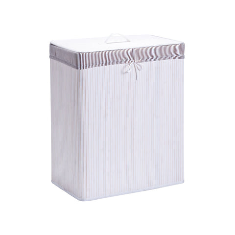 Bamboo Laundry Basket With 2 Compartments