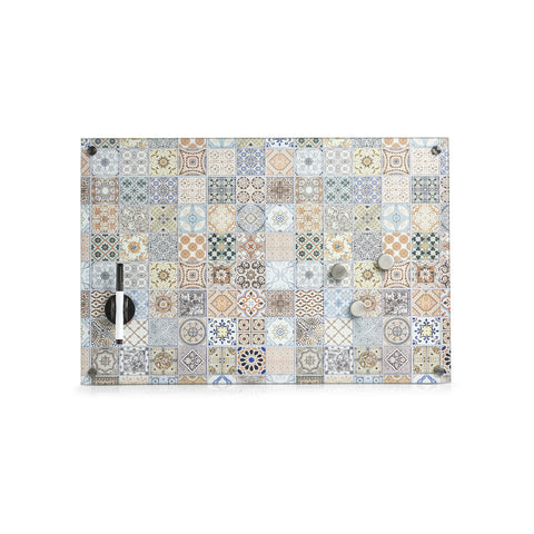 Mosaic-Effect Glass Board 60x40cm
