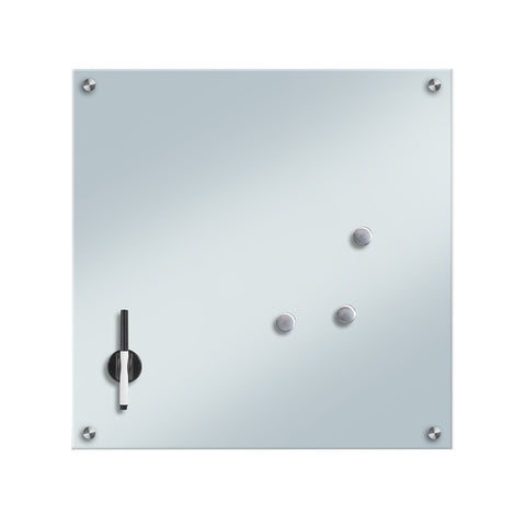 White Glass Memo Board 55x55 Cm