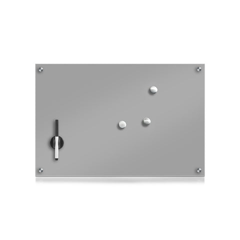 Gray Glass Memo Board 60x40cm