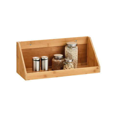 Bamboo Wall Shelf 50x20x20cm