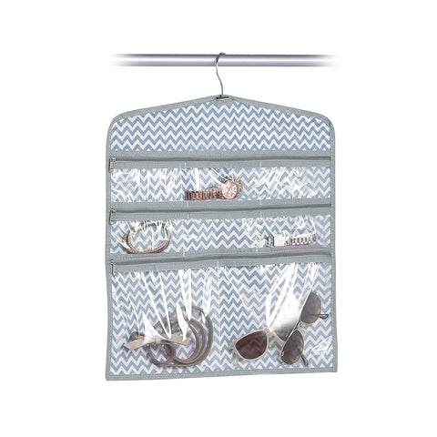 Zippered accessory holder with 3 compartments