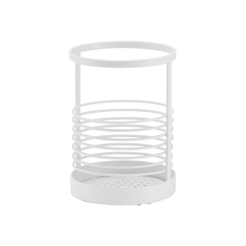 White Metal Kitchen Utensil Holder