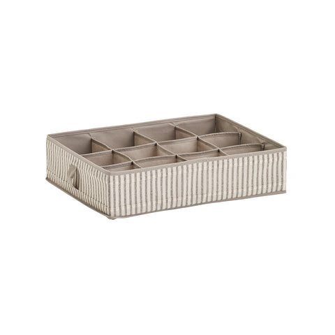Fabric storage box with 12 compartments