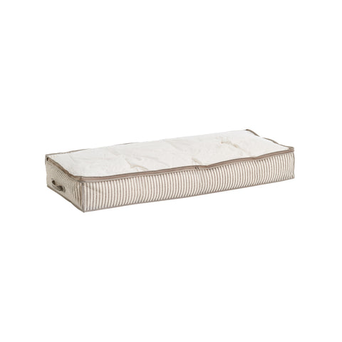 Beige fabric Stripes storage box