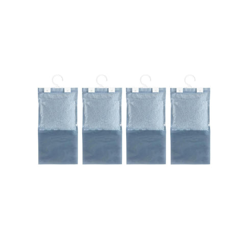 Set of 4 wardrobe dehumidifiers with lavender sachets and hooks