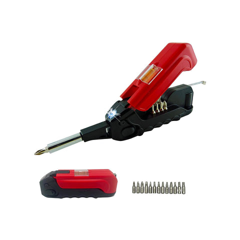 17-in-1 Multi-Tool with Level, Tape Measure, Hammer, Light, and Screwdriver